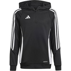 Adidas Tiro 24 Ziptop À Capuche Enfants - Noir / Blanc