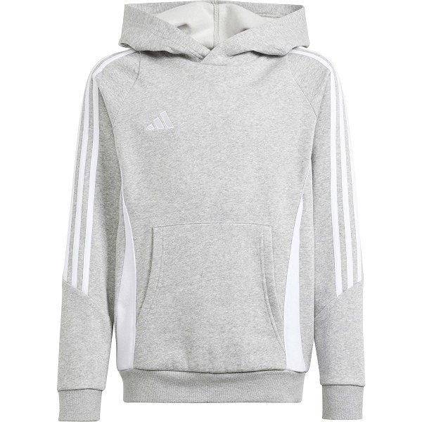Adidas Tiro 24 Sweat À Capuchon Enfants - Gris Clair Mélange / Blanc