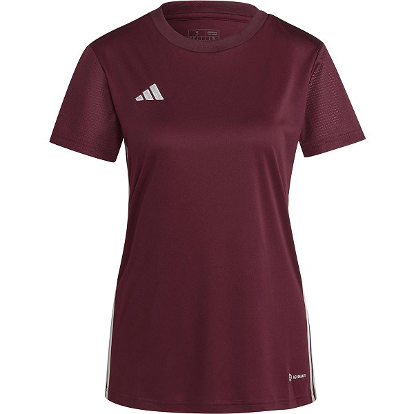 Adidas Tabela 23 Shirt Korte Mouw Dames - Bordeaux / Wit
