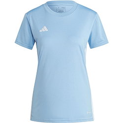 Présentation: Adidas Tabela 23 Maillot Manches Courtes Femmes - Bleu Ciel / Blanc