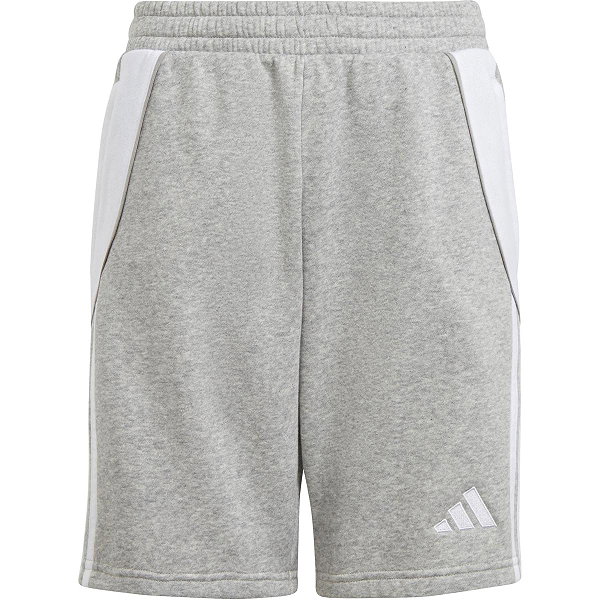Adidas Tiro 24 Short Sweat Enfants - Gris Clair Mélange / Blanc