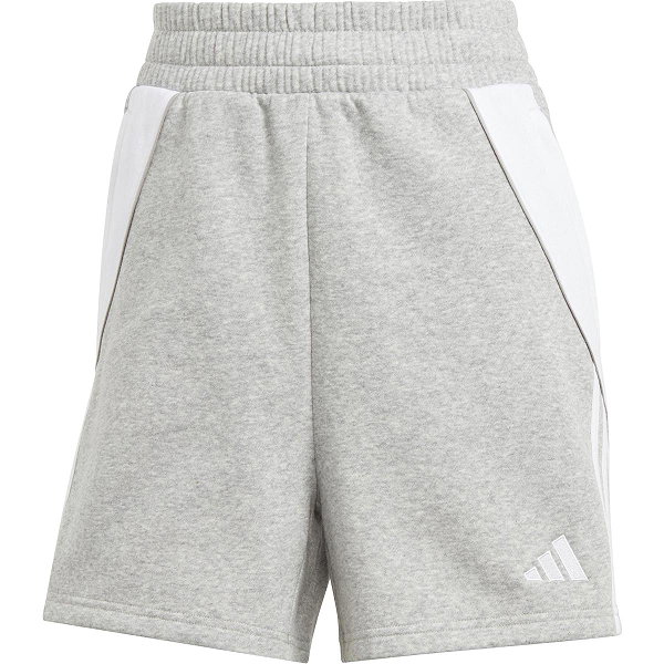 Adidas Tiro 24 Sweatshorts Damen - Hellgrau Meliert / Weiß