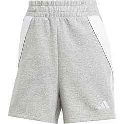 Vorschau: Adidas Tiro 24 Sweatshorts Damen - Hellgrau Meliert / Weiß