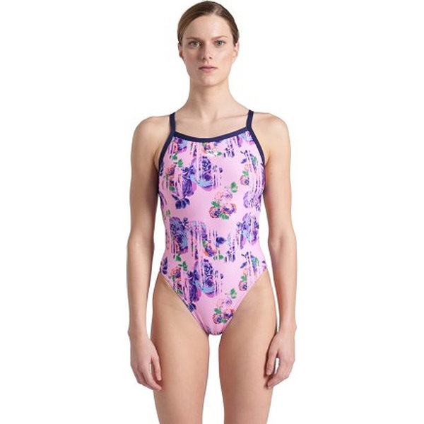 Arena Rose Texture Xcross Back Maillot De Bain Femmes - Rose