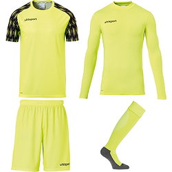 Uhlsport Reaction Torwart Trikot Set Kinder - Neongelb / Schwarz