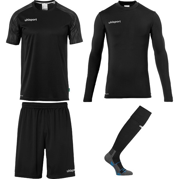 Uhlsport Reaction Torwart Trikot Set Kinder - Schwarz / Anthrazit
