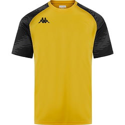Kappa Daverno Maillot Manches Courtes Hommes - Jaune / Noir