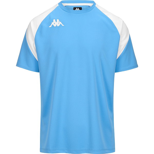 Kappa Loreto Maillot Manches Courtes Hommes - Bleu Ciel / Blanc