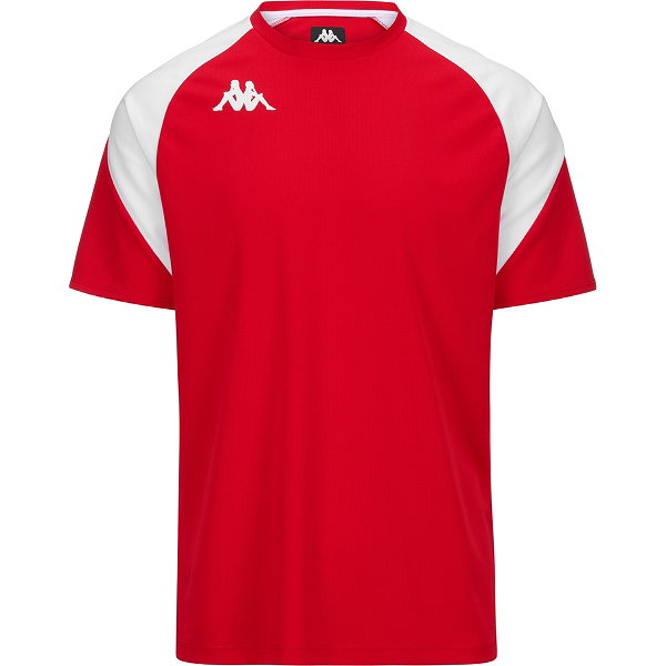 Kappa Loreto Maillot Manches Courtes Hommes - Rouge / Blanc