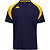 Kappa Loreto Maillot Manches Courtes Hommes - Marine / Jaune