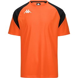 Kappa Loreto Maillot Manches Courtes Hommes - Orange / Noir