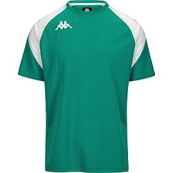 Kappa Loreto Maillot Manches Courtes Hommes - Vert / Blanc