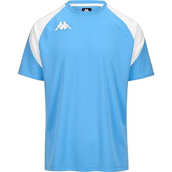 Kappa Loreto Maillot Manches Courtes Enfants - Bleu Ciel / Blanc