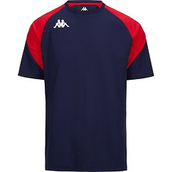 Kappa Loreto Maillot Manches Courtes Enfants - Marine / Rouge