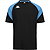Kappa Loreto Maillot Manches Courtes Enfants - Noir / Bleu Ciel