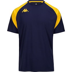Kappa Loreto Maillot Manches Courtes Enfants - Marine / Jaune