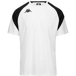 Kappa Loreto Maillot Manches Courtes Enfants - Blanc / Noir