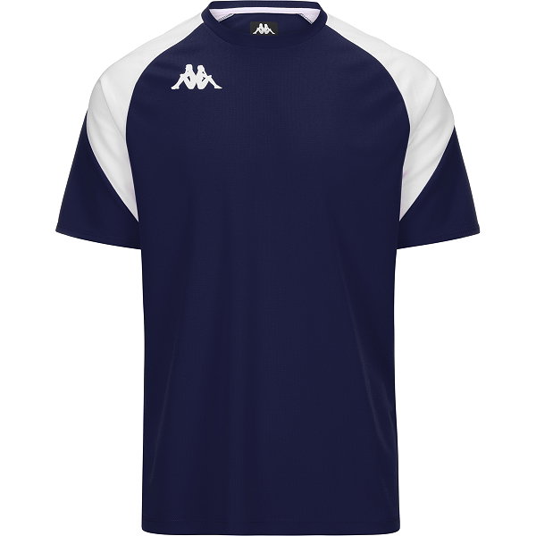 Kappa Loreto Maillot Manches Courtes Enfants - Marine / Blanc