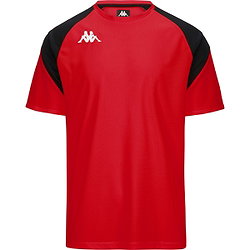 Kappa Loreto Shirt Korte Mouw Kinderen - Rood / Zwart