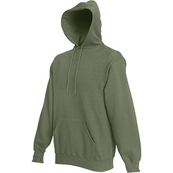 Fruit Of The Loom Classic Sweater Met Kap Heren - Classic Olive