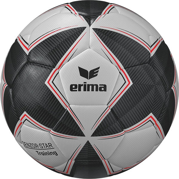 Erima Senzor Star (Size 5) Trainingsbal - Zwart / Grijs