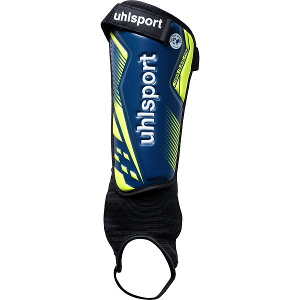 Uhlsport Tibia Plate Pro Protège-Tibias - Marine / Jaune Fluo