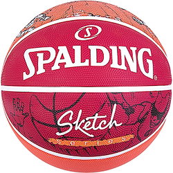 Spalding Sketch Dribble (Size 7) Basketball Hommes - Rouge
