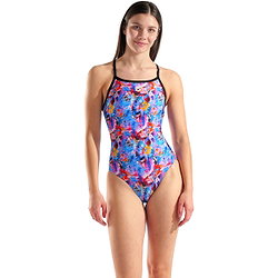 Arena Memories Badeanzug Damen - Multicolor / Violett / Schwarz