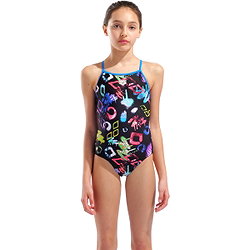 Arena Graffiti Maillot De Bain Enfants - Noir / Bleu