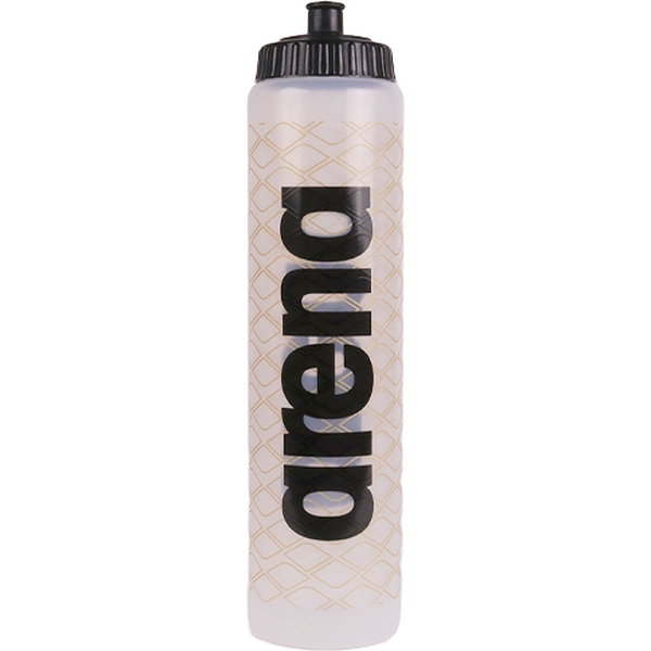 Arena Team Slim Water 1000Ml (1L) Trinkflasche - Transparent / Schwarz / Gold