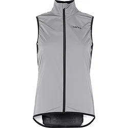 Craft Adv Essence Lumen Veste Coupe-Vent Sans Manches De Cyclisme Femmes - Argent Réfléchissant