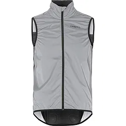 Craft Adv Essence Lumen Veste Coupe-Vent Sans Manches De Cyclisme Hommes - Argent Réfléchissant