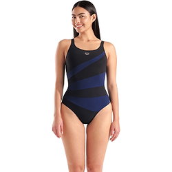 Arena Isabella Wing Back Badpak Dames - Zwart / Marine