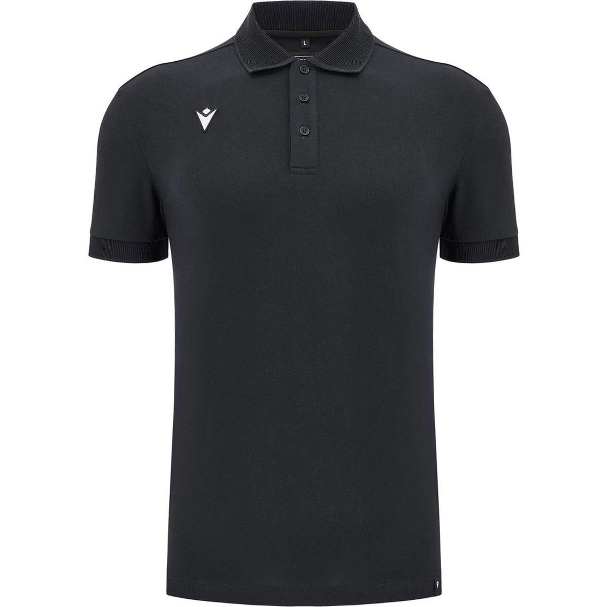 Macron Ath Icon Chalki Polo voor Heren | Zwart | Teamswear