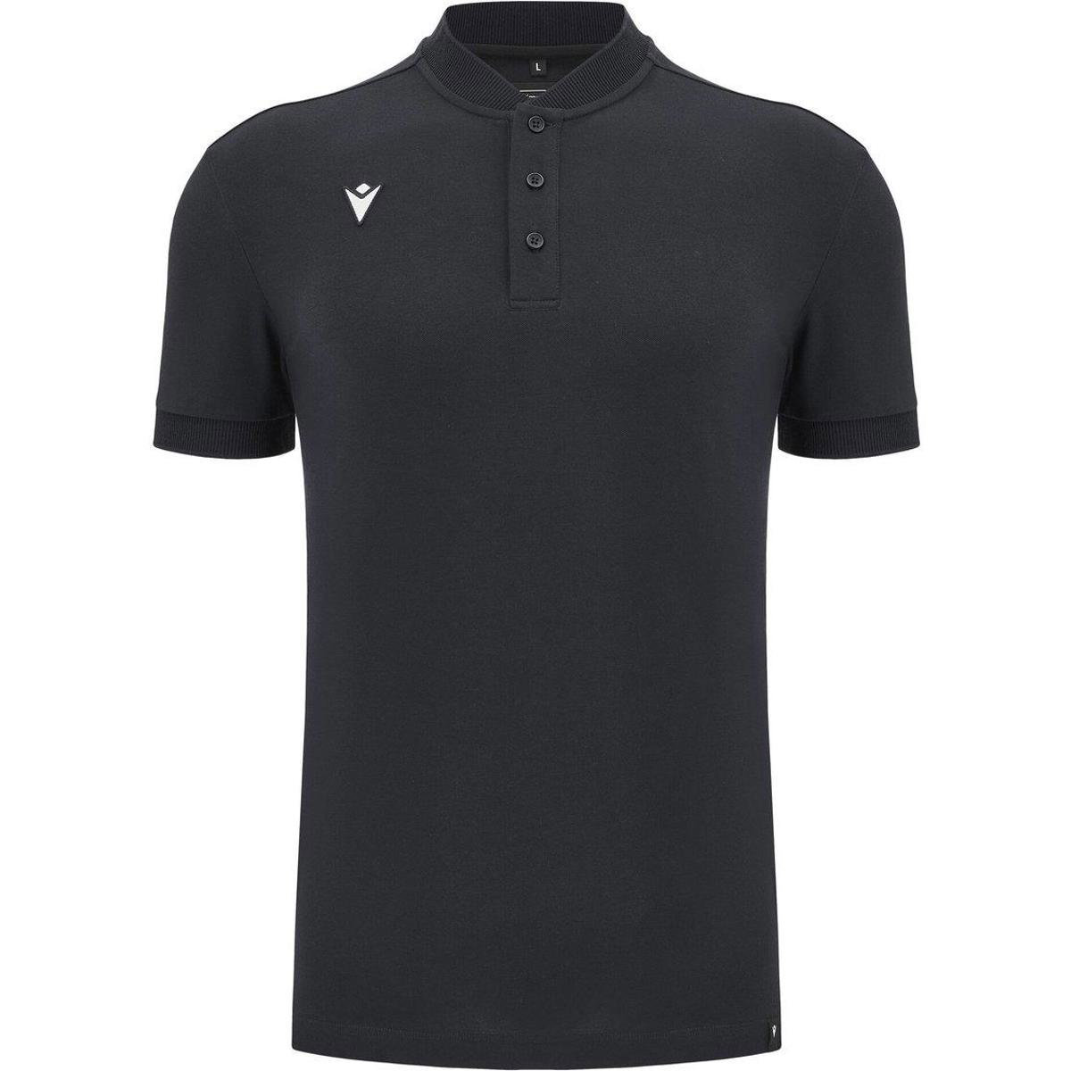 Macron Ath Icon Nisiros Polo voor Heren | Zwart | Teamswear