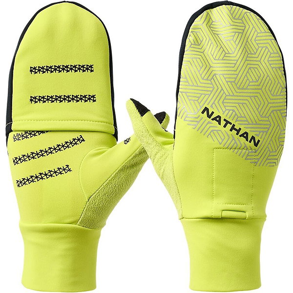 Nathan Hypernight 2 Moufles De Running Convertibles - Jaune Fluo