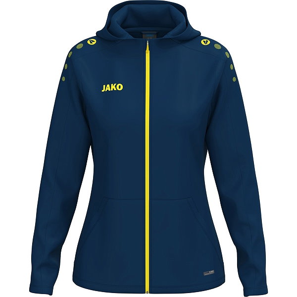 Jako One Sweat À Capuche Femmes - Navy / Citron