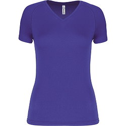 Présentation: Proact Birdseye V-Neck T-Shirt De Sport Manches Courtes Femmes - Violet