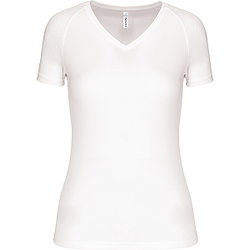 Proact Birdseye V-Neck Functioneel Sportshirt Dames - Wit