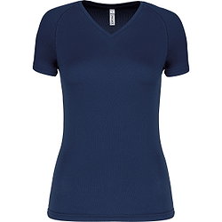 Présentation: Proact Birdseye V-Neck T-Shirt De Sport Manches Courtes Femmes - Marine