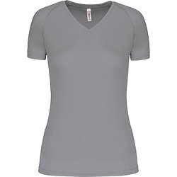 Proact Birdseye V-Neck Functioneel Sportshirt Dames - Grijs