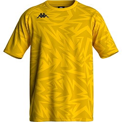 Kappa Favero Maillot Manches Courtes Hommes - Jaune