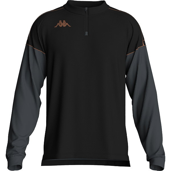 Kappa Massolo Ziptop Herren - Schwarz / Grau