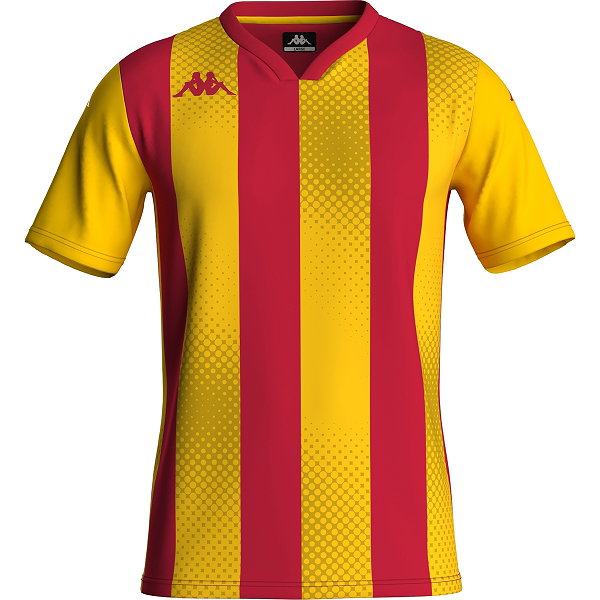 Kappa Dugo Maillot Manches Courtes Hommes - Jaune / Rouge