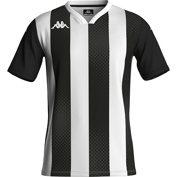 Kappa Dugo Maillot Manches Courtes Enfants - Noir / Blanc