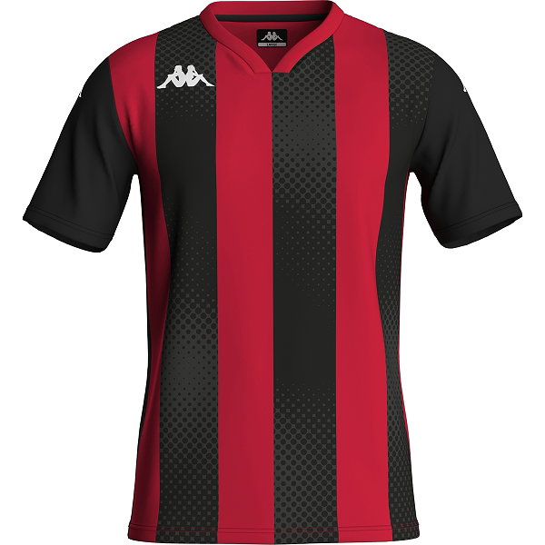 Kappa Dugo Maillot Manches Courtes Enfants - Noir / Rouge