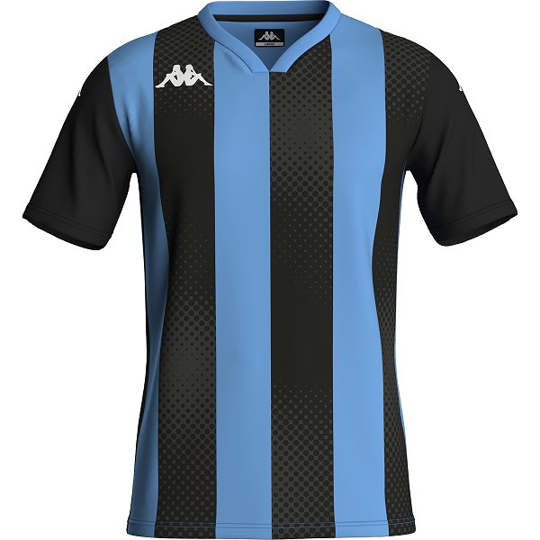 Kappa Dugo Maillot Manches Courtes Enfants - Noir / Bleu Ciel