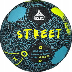 Select Street Ballon De Football De Rue - Noir / Turquoise / Jaune Fluo