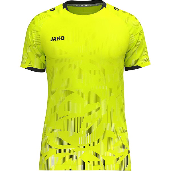 Jako Sonic Maillot À Manches Courtes Hommes - Jaune Fluo / Noir / Blanc