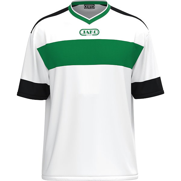 Jako Club 92 Shirt Korte Mouw Heren - Wit / Sportgroen / Zwart